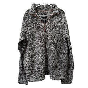Alpine Sherpa 1/4 Zip Sweater Men Size 2XL Long‎ Sleeve Gray Mock Neck Winter